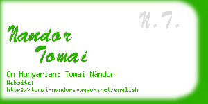 nandor tomai business card