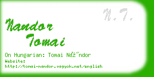 nandor tomai business card